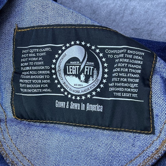 Origin Jeans Mens *37x29 ACTUAL Blue Straight Dark Wash Legit Fit USA Made (34C) - Picture 5 of 14